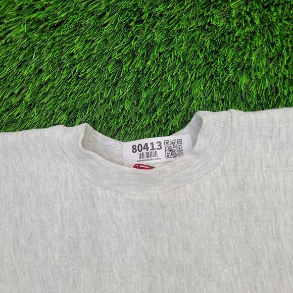 Vintage 90s Q-Sport Cropped Sweatshirt Large 22x24 USA - Picture 11 of 14